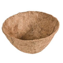 Plant Basket Liner, Coco Fiber, Round, 7.5 x 16-In.