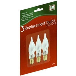 Christmas Candle Replacement Bulb, C7, Clear Flame, 3-Pk.